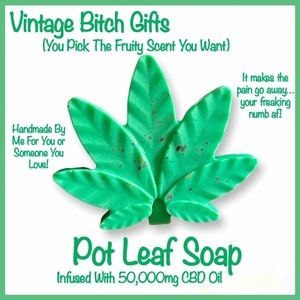 New Pot Leaf Fruity Hand Soap Handmade By VintageBitch Gifts Organic